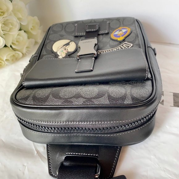 NWT Coach Disney X Coach Track Pack In Signature Canvas With Patches CC113 - Picture 10 of 11